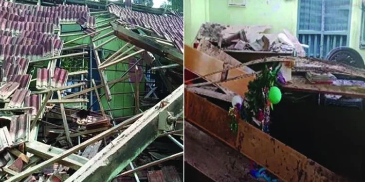 ഉദയംപേരൂരില്‍-നൂറുവര്‍ഷം-പഴക്കമുള്ള-സ്‌കൂള്‍-കെട്ടിടം-തകര്‍ന്നുവീണു;-ഒഴിവായത്-വന്‍-ദുരന്തം