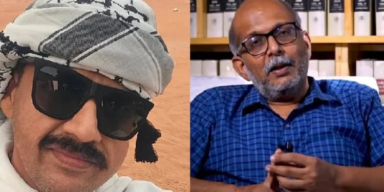 മതേതര-വാദിയായി-പ്രച്ഛന്ന-വേഷം-ധരിച്ച-വീരശ്രീ-സന്ദീപ്-വാര്യർ-അറേബ്യൻ-മരുഭൂമിയിൽ-;-പരിഹസിച്ച്-ജയശങ്കർ