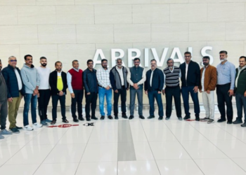 പി.മുജീബ് റഹ്‌മാന് എയർപോർട്ടിൽ സ്വീകരണം നൽകി