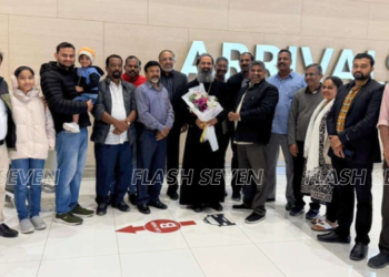 മർക്കോസ്മോർ ക്രിസ്റ്റോഫൊറോസ് തിരുമേനിയെ ബഹ്‌റൈൻ എയർപോർട്ടിൽ സ്വീകരിച്ചു.