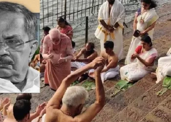 നിളയില്-പിതൃതര്പ്പണം-നടത്തി-എംടിയുടെ-കുടുംബം