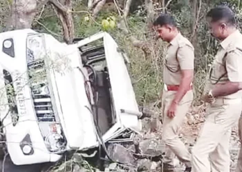 വാല്‍പ്പാറയില്‍-വൈദ്യുതി-വകുപ്പിന്റെ-ജീപ്പ്-കാട്ടാന-ആക്രമിച്ചു
