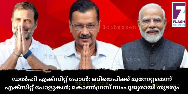 ഡല്ഹി എക്സിറ്റ് പോള്: ബിജെപിക്ക് മുന്നേറ്റമെന്ന് എക്സിറ്റ് പോളുകള്; കോണ്ഗ്രസ് സംപൂജ്യരായി തുടരും