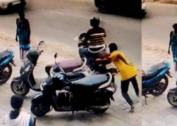 സൂപ്പര്‍മാര്‍ക്കറ്റ്-ജീവനക്കാരിയോട്-അപമര്യാദയായി-പെരുമാറി,-ചോദ്യം-ചെയ്ത-യുവാവിനെ-ബൈക്കിൽ-റോഡിലൂടെ-വലിച്ചിഴച്ചു,-പ്രതിയെ-സാഹസികമായി-പിടികൂടി-നാട്ടുകാർ