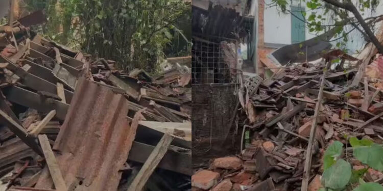 തൃശൂരിൽ-വീണ്ടും-കെട്ടിടം-തകർന്നു-വീണു;-കടമുറികള്-പ്രവര്ത്തിച്ചിരുന്ന-കെട്ടിടം-നിലംപൊത്തി,-വൻ-ദുരന്തം-ഒഴിവായത്-തലനാരിഴയ്ക്ക്
