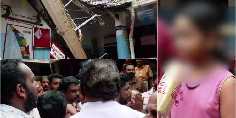 തകര്ന്ന-കെട്ടിടത്തിൽ-ഒരു-വർഷമായി-ക്ലാസുകൾ-നടക്കുന്നില്ലെന്ന്-പ്രധാന-അദ്ധ്യാപകൻ,-തള്ളി-വിദ്യാര്ത്ഥികളും-നാട്ടുകാരും