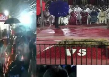 തോരാ-മഴയിലും-തൊണ്ടപൊട്ടുമാറ്-വിപ്ലവ-നക്ഷത്രത്തിന്-മുഖ്യാവാക്യം-വിളികളുമായി-അണികൾ,-വിഎസ്-അന്ത്യവിശ്രമത്തിനായി-വലിയ-ചുടുകാട്ടിലേക്ക്‌