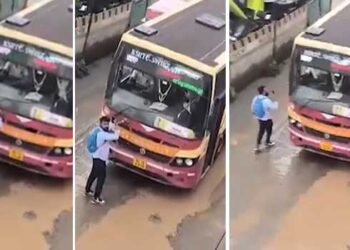 കോളേജിലേക്കു-പോയ-വിദ്യാർഥിയുടെ-ദേഹത്ത്-ചെളി-തെറിപ്പിച്ചു,-ചോദ്യം-ചെയ്ത-വിദ്യാർഥിയുടെ-ദേഹത്തേക്ക്-ബസിടിപ്പിക്കാൻ-കെഎസ്ആർടിസി-ഡ്രൈവറുടെ-ശ്രമം