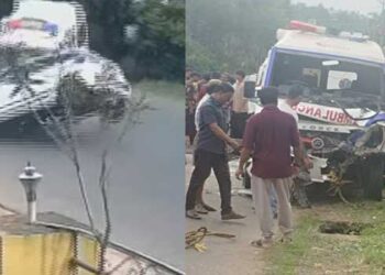 ​രോ​ഗിയുമായി-പോവുകയായിരുന്ന-ആംബുലൻസും-കാറും-കൂട്ടിയിടിച്ചു-രോ​ഗിയടക്കം-രണ്ടു-പേർക്ക്-ദാരുണാന്ത്യം,-അപകടം-കാർ-ഓട്ടോറിക്ഷയെ-മറികടക്കാൻ-ശ്രമിക്കുന്നതിനിടെ