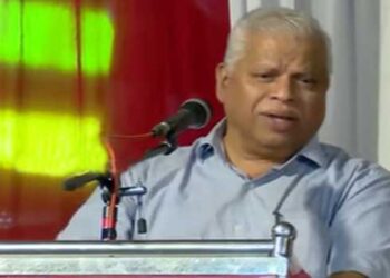 ‘ആർഎസ്എസിന്റെ-കൊടിയെന്ന്-പറഞ്ഞാൽ-നിങ്ങൾ-വിചാരിക്കും-കാണാൻ-നല്ല-ചേലുള്ള-കൊടിയാണെന്ന്,-കോണകം-പോലുള്ള-കൊടിയാണത്-അങ്ങനെയുള്ള-ഒരു-കൊടി-ഒരു-സ്ത്രീയുടെ-കയ്യിൽ-കൊടുത്ത്-ഇതാണ്-ഭാരതാംബ-എന്നു-പറഞ്ഞാൽ-ആരെങ്കിലും-അംഗീകരിക്കുമോ’?-എംവി-ജയരാജൻ