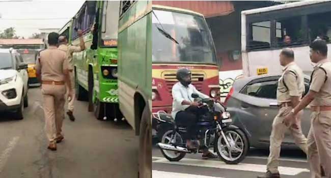 കൊല്ലം-നഗരത്തിൽ-മാത്രം-രാവിലെതന്നെ-വെള്ളമടിച്ച്-വാഹനമോടിച്ച-17-കെഎസ്ആർടിസി,-സ്കൂൾ-ബസ്-ഡ്രൈവർ-പോലീസ്-പിടിയിൽ!!-5-പേർ-സ്കൂൾ-ബസ്-ഡ്രൈവർമാർ,-പരിശോധനാ-വിവരം-ഞൊടിയിടയിൽ-വാട്സാപ്പ്-വഴി-കൈമാറി,-പലരും-പിടിവീഴാതിരിക്കാൻ-സർവീസ്-നിർത്തിവച്ചു