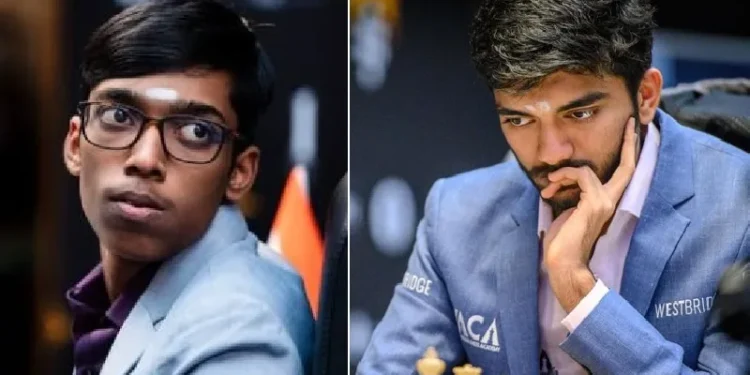സിന്ക്വിഫീല്ഡ്-ചെസ്സ്:-പ്രജ്ഞാനന്ദ-ലോക-ചാമ്പ്യന്-ഗുകേഷിനെ-തോല്പിച്ച്-മുന്നില്
