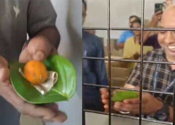 കുടിവെള്ള-ക്ഷാമം-പരിഹരിച്ച-കുടിയന്മാരുടെ-കൺകണ്ട-ദൈവം-സാറാണു-സാറേ!!-നെറ്റിയിൽ-ചന്ദനക്കുറി,-ഉള്ളം-കയ്യിൽ-വെറ്റിലയിൽ-അടയ്ക്കയും-പണവും…-ബെവറജസ്-ഔട്ട്‌ലെറ്റ്-തുടങ്ങിയ-സന്തോഷത്തിൽ-ഉദ്യോഗസ്ഥന്-യുവാവിന്റെ-ദക്ഷിണ…-മിന്നിച്ചേക്കണേ…