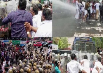 പോലീസ്-മർദനങ്ങളിൽ-പ്രതിഷേധിച്ച്-സെക്രട്ടേറിയറ്റിനു-മുന്നിൽ-യൂത്ത്-കോൺഗ്രസ്-പ്രവർത്തകർ-ന‌ടത്തിയ-പ്രതിഷേധത്തിൽ-സംഘർഷം,-സംസ്ഥാന-നേതാക്കൾ-പോലീസ്-കസ്റ്റഡിയിൽ