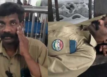 കെഎസ്ആർടിസ്-ബസ്-തട്ടി-പോലീസ്-ജീപ്പിന്റെ-സൈഡ്-മിറർ-ഉരഞ്ഞു,-ബസ്-ഡ്രൈവർക്കിട്ട്-പോലീസിന്റെ-മർദനം