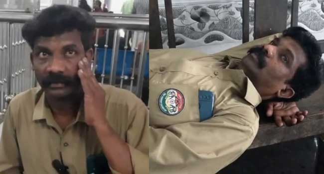 കെഎസ്ആർടിസ്-ബസ്-തട്ടി-പോലീസ്-ജീപ്പിന്റെ-സൈഡ്-മിറർ-ഉരഞ്ഞു,-ബസ്-ഡ്രൈവർക്കിട്ട്-പോലീസിന്റെ-മർദനം