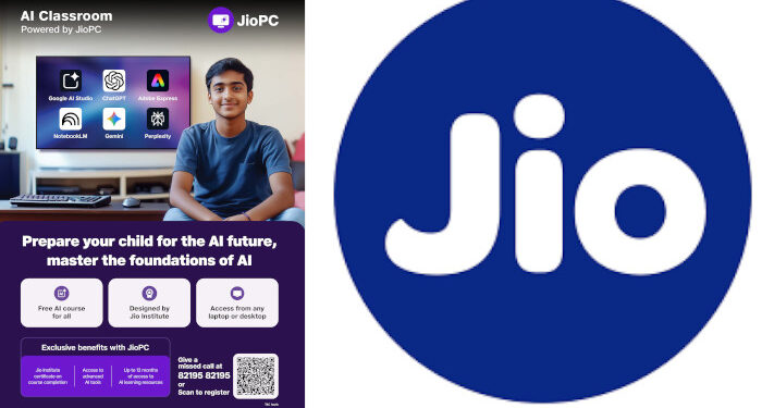 എഐ-സാക്ഷരത-ജനാധാപത്യവല്‍ക്കരിക്കാൻ-ജിയോ,-സൗജന്യ-എഐ-ക്ലാസ്‌റൂം-അവതരിപ്പിച്ചു,-നാലാഴ്ച്ചത്തെ-പ്രായോഗിക-പരിശീലനം