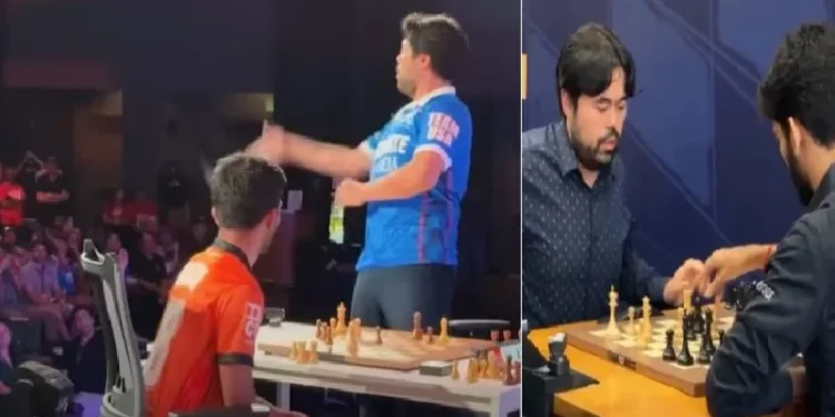 ചെസ്സില്-ഗുകേഷ്-കാണിച്ചത്-ഭാരതീയന്റെ-മര്യാദ;-ലോകമാധ്യമങ്ങളില്-ചര്ച്ചാവിഷയം;-ഗുകേഷിനെ-തോല്പിച്ചപ്പോള്-ഹികാരു-രാജാവിനെ-വലിച്ചെറിഞ്ഞു