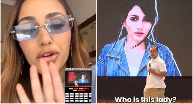 ‘ഇന്ത്യയിൽ-വോട്ടിനായി-എൻറെ-ചിത്രം-ഉപയോഗിക്കുന്നു,-അതെന്റെ-ഒരു-പഴയ-ഫോട്ടോയാണ്!!-അവർ-പരസ്പരം-പോരടിക്കാൻ-എന്നെ-ഇന്ത്യക്കാരിയായി-ചിത്രീകരിക്കുന്നു,-എന്ത്-ഭ്രാന്താണിത്?-ഇന്ത്യയിൽ-വൈകാതെ-തന്നെ-ഞാൻ-പ്രസിദ്ധയാകും.-പ്രതികരണവുമായി-ബ്രസീലിയൻ-മോഡൽ