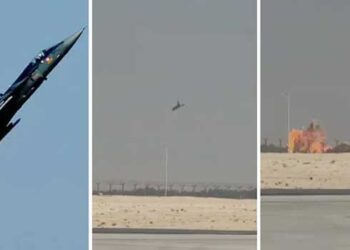 മുകളിലേക്ക്-പറന്നുയർന്ന-വിമാനം-കരണം-മറിഞ്ഞ്-കുത്തനെ-താഴേക്ക്…ഇന്ത്യ-വികസിപ്പിച്ച-വ്യോമസേനയുടെ-തേജസ്-യുദ്ധവിമാനം-ദുബായ്-ഷോയ്ക്കിടെ-തകർന്നുവീണു,-പൈലറ്റിന്-ദാരുണാന്ത്യം!!-എയർ-ഷോ-താൽക്കാലികമായി-നിർത്തിവച്ചു-video