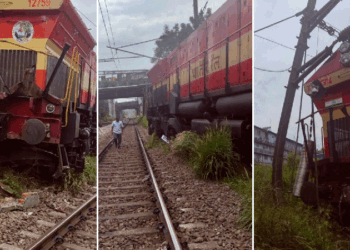ചരക്ക്-ട്രെയിനിന്റെ-എഞ്ചിൻ-പാളം-തെറ്റി-സംഭവം;-കളമശ്ശേരിയിൽ-തടസ്സപ്പെട്ട-ട്രെയിൻ-ഗതാഗതം-പുനഃസ്ഥാപിച്ചു