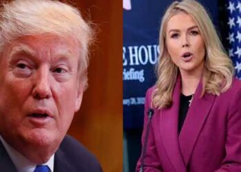 “നമ്മുടെ-സൂപ്പർസ്റ്റാറായ-കരോലിനയെ-ഇന്നിവിടെ-കൊണ്ടുവന്നിട്ടുണ്ട്,-ആ-സുന്ദരമായ-മുഖം,-സംസാരിക്കുമ്പോൾ-ചുണ്ടുകൾ-മെഷീൻ-ഗൺ-പോലെ”.-പ്രസ്-സെക്രട്ടറിക്കെതിരെ-വീണ്ടും-ട്രംപിന്റെ-ലൈംഗികച്ചുവയുള്ള-പരാമർശം,-വ്യാപക-വിമർശനം