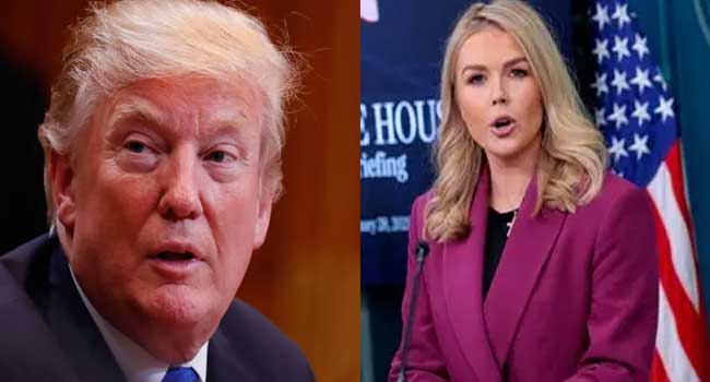 “നമ്മുടെ-സൂപ്പർസ്റ്റാറായ-കരോലിനയെ-ഇന്നിവിടെ-കൊണ്ടുവന്നിട്ടുണ്ട്,-ആ-സുന്ദരമായ-മുഖം,-സംസാരിക്കുമ്പോൾ-ചുണ്ടുകൾ-മെഷീൻ-ഗൺ-പോലെ”.-പ്രസ്-സെക്രട്ടറിക്കെതിരെ-വീണ്ടും-ട്രംപിന്റെ-ലൈംഗികച്ചുവയുള്ള-പരാമർശം,-വ്യാപക-വിമർശനം