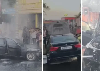 കുന്നംകുളത്ത്-ബിഎംഡബ്ല്യു-കാർ-കത്തിനശിച്ചു;-മണികണ്ഠനും-കുടുംബവും-രക്ഷപ്പെട്ടത്-അത്ഭുതകരമായി