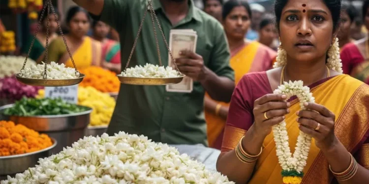 മുല്ലപ്പൂവോ-അതോ-തങ്കമോ?-മധുര-മുല്ല-കിലോയ്ക്ക്-12,000-രൂപ;-പൊങ്കൽ-വിപണിയിൽ-തീവില