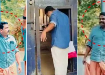 അച്ഛനെ-ശുശ്രൂഷിക്കാൻ-പരോളിൽ-ഇറങ്ങിയ-പ്രതി-ദേണ്ടടാ-സിപിഎം-പ്രതിഷേധ-പ്രകടനത്തിൽ-മുഷ്ടിചുരുട്ടി-ആഞ്ഞു-മുദ്രാവാക്യം-മുഴക്കുന്നു!!-പോലീസിനെ-ബോംബറിഞ്ഞ-കേസിൽ-ശിക്ഷിക്കപ്പെട്ട-സിപിഎം-കൗൺസിലർ-കൂടിയായ-വികെ-നിഷാദ്-പ്രകടനത്തിൽ-പങ്കെടുക്കുന്ന-ദൃശ്യം-പുറത്ത്,-ജയിലിൽ-തിരിച്ചുകയറിയത്-പ്രക‌ടനത്തിൽ-പങ്കെടുത്ത-ശേഷം