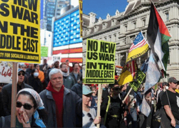 ട്രംപിനെതിരെ-മുദ്രാവാക്യവുമായി-തെരുവിലിറങ്ങി-ജനങ്ങൾ;-‘ആക്രമണ-നടപടികളിൽ-നിന്നും-യുഎസ്-പിന്മാറണം;-ആക്രമണങ്ങൾക്ക്-പണം-ചെലവഴിക്കുന്നതിന്-അത്-വിദ്യാഭ്യാസ-മേഖലയിലോ-ആഭ്യന്തര-വളർച്ചയ്‌ക്കോ-വിനിയോഗിക്കണം‘