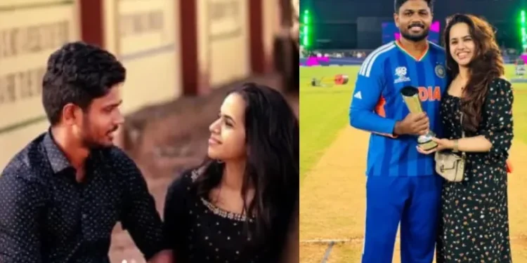 പഴംപൊരിയാണ്-ഞങ്ങളെ-ഒന്നിപ്പിച്ചത്;-ചാരുവുമായുള്ള-പ്രണയത്തെക്കുറിച്ച്-സഞ്ജു-സാംസണ്‍