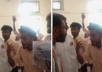 വയനാട്-ഫണ്ട്-മുക്കിയ-കോണ്ഗ്രസിന്-വോട്ടില്ല…-കണ്ണൂര്-തോട്ടട-പോളിടെക്നിക്കില്-വോട്ട്-ചോദിച്ചെത്തിയ-യുഡിഎഫ്-സ്ഥാനാര്ഥിയെ-കയ്യേറ്റം-ചെയ്യാന്-ശ്രമിച്ച്-എസ്എഫ്ഐ-പ്രവര്ത്തകര്,-ക്ലാസില്-നിന്നും-കൂവി-ഓടിച്ചു