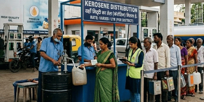 പാചകവാതക-ക്ഷാമം:-റേഷൻ-കടകളെ-കൂടാതെ-തിരഞ്ഞെടുക്കപ്പെട്ട-പെട്രോൾ-പമ്പുകൾ-വഴിയും-മണ്ണെണ്ണ-വിതരണം-വ്യാപകമാക്കാൻ-ഉത്തരവിറക്കി-കേന്ദ്ര-സർക്കാർ