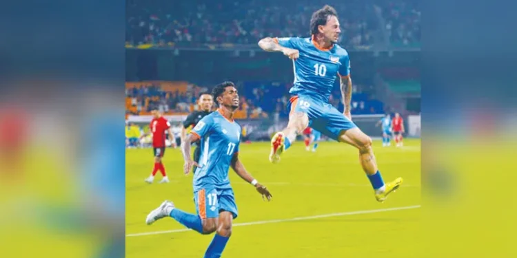 ഭാരതം-ഹോങ്കോങ്ങിനെ-തുരത്തി;-ഏഷ്യന്‍-കപ്പ്-ഫുട്‌ബോള്‍-യോഗ്യതയില്‍-ആശ്വാസ-ജയം