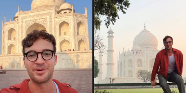 ന്യൂയോർക്കിൽനിന്ന്-വൺ​-ഡേ-ട്രിപ്പ്-താജ്മഹലിലേക്ക്…-യുവാവിന്റെ-വിഡിയോ​-വൈറൽ