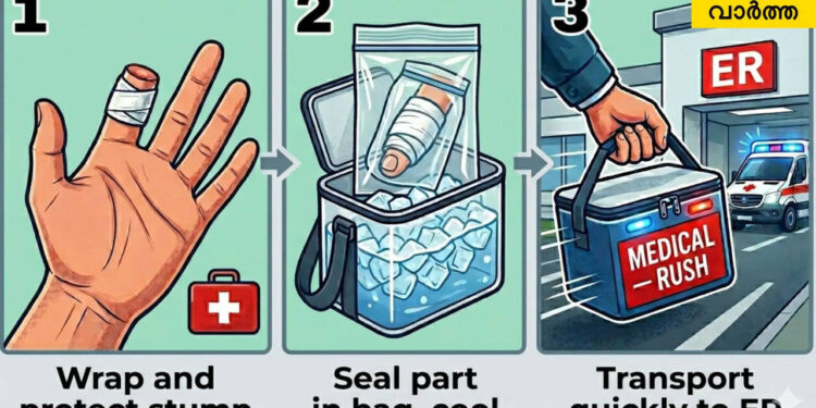 preservation-of-severed-limb:-അറ്റുപോയ-വിരല്‍,-കൈപ്പത്തി,-കാല്‍-;-പരിരക്ഷിക്കണം-അവയവ-ഭാഗങ്ങള്‍-അതീവ-ശ്രദ്ധയോടെ,-ആശുപത്രിയില്‍-എത്തിക്കേണ്ടത്-ഇങ്ങനെ