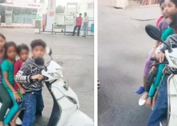 അച്ഛനമ്മമാരെ-ഉടൻ-അറസ്റ്റ്-ചെയ്യണം!-12-വയസ്സുകാരൻ-ഓടിക്കുന്ന-സ്കൂട്ടറിൽ-ആറ്-കുട്ടികൾ