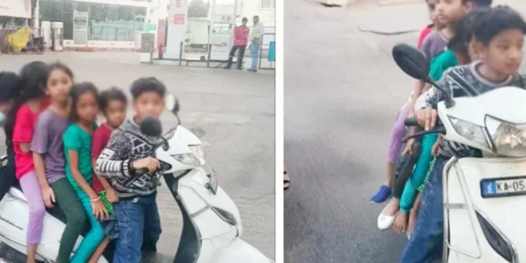 അച്ഛനമ്മമാരെ-ഉടൻ-അറസ്റ്റ്-ചെയ്യണം!-12-വയസ്സുകാരൻ-ഓടിക്കുന്ന-സ്കൂട്ടറിൽ-ആറ്-കുട്ടികൾ