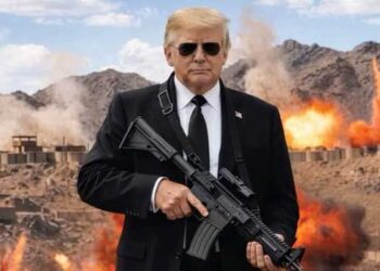 ബാക്​ഗ്രൗണ്ടിൽ-അമേരിക്കൻ-സ്ഫോടനത്തിൽ-ചിഹ്നിച്ചിതറുന്ന-ഇറാൻ,-കയ്യിൽ-തോക്കും-കയ്യിലേന്തി-ട്രംപ്…-‘ഇനി-മര്യാദക്കാരനായിരിക്കില്ല-(no-more-mr-nice-guy),-ഒപ്പിടുന്നതാണ്-ഇറാന്-നല്ലത്’-മുന്നറിയിപ്പുമായി-യുഎസ്-പ്രസിഡന്റിന്റെ-പോസ്റ്റർ