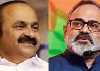സത്യപ്രതിജ്ഞയിൽ-പങ്കെടുക്കാനായി-വിഡി-സതീശൻ-ക്ഷണിച്ചു,-ബിജെപി-എംഎൽഎമാരും-പ്രവർത്തകരും-പങ്കെ‌ടുക്കും,-മുഖ്യമന്ത്രിയായി-തിരഞ്ഞെടുക്കപ്പെട്ട-വിഡി.-സതീശന്-അഭിനന്ദനങ്ങൾ-രാജീവ്-ചന്ദ്രശേഖർ