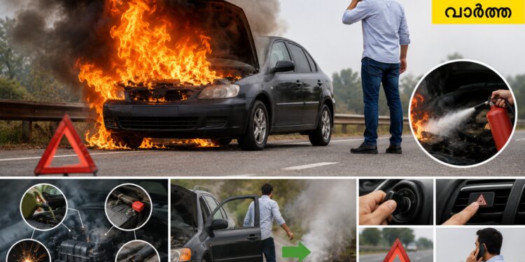 why-do-moving-cars-catch-fire:-ഓടിക്കൊണ്ടിരിക്കുന്ന-കാറിന്-തീ-പിടിക്കുന്നത്-എങ്ങനെ?-ഇത്തരം-സാഹചര്യങ്ങളിൽ-എന്ത്-ചെയ്യണം?-കാരണങ്ങളും-മുൻകരുതലും-അറിയാം