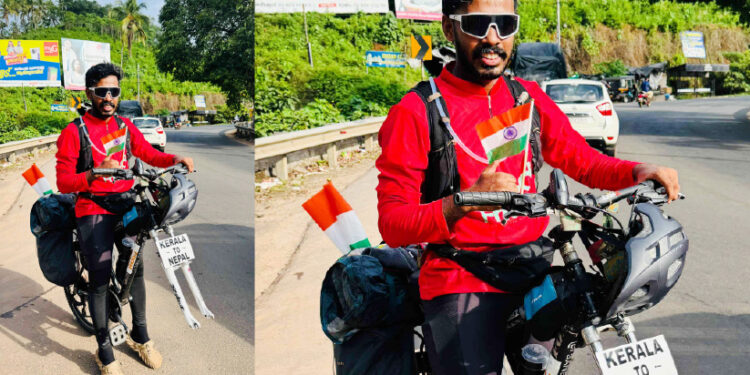ഒറ്റച്ചക്ര-സൈക്കിളിൽ-കണ്ണൂരിൽനിന്ന്-നേപ്പാളിലേക്ക്;-സനീദ്-മുക്കത്തെത്തി